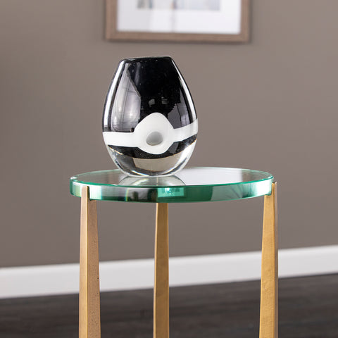 Image of Accent table with glass tabletop Image 7