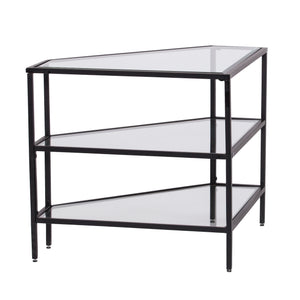 Niles Metal/Glass Corner TV Stand - Black