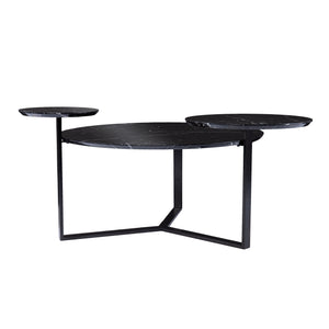 Saxelby Faux Marble Cocktail Table