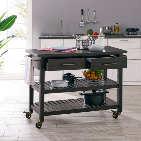 Image of Rolling kitchen island or laundry room folding cart Image 3