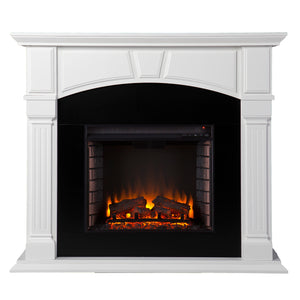 Two-tone hued electric fireplace Image 2