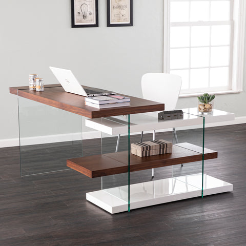 Image of Modern L-shaped office desk Image 1