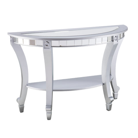 Image of Mirrored console table w/ display storage Image 3