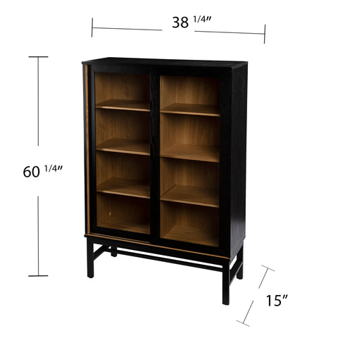 Image of Anywhere storage cabinet w/ sliding glass doors Image 9