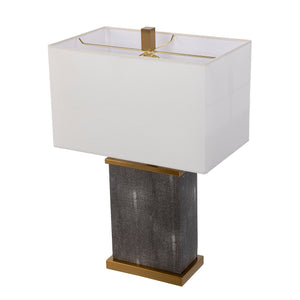 Rectangular table lamp w/ linen shade Image 10