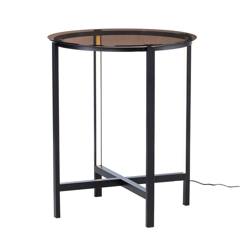 Image of Glass-top end table w/ LED lighting Image 9