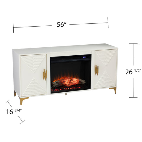 Image of Fireplace media console w/ storage Image 10