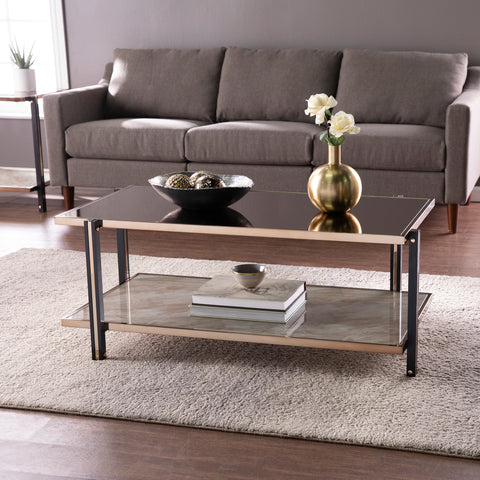 Image of Thornsett Cocktail Table w/ Mirrored Top