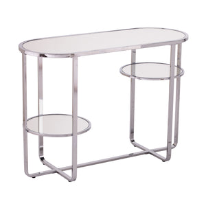 Maxina Mirrored Console Table w/ Storage