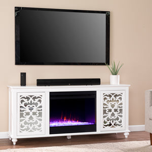 Low-profile media console w/ color changing fireplace Image 1