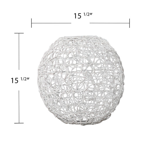 Image of Round pendant shade w/ woven look Image 4