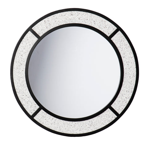 Image of Round mirror w/ faux stone frame Image 3