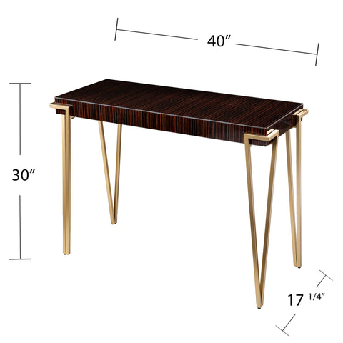 Image of Rectangular glass-top sofa table Image 6