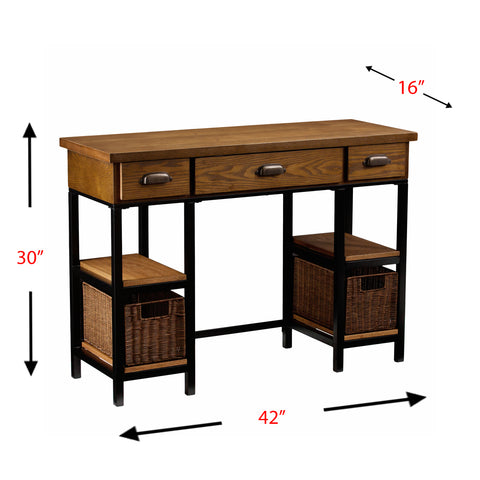 Image of Small space writing desk with storage Image 5