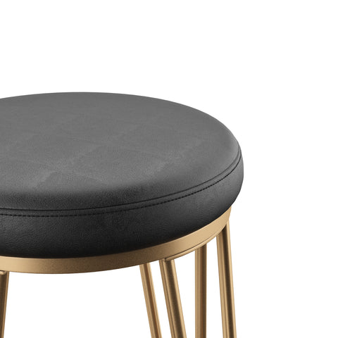 Image of Modern stool w/ faux leather seat Image 8