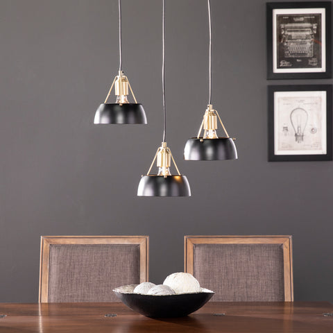 Image of Pendant lamp w/ 3 hanging lights Image 1