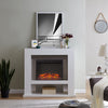 Industrial electric fireplace in contemporary silhouette Image 1