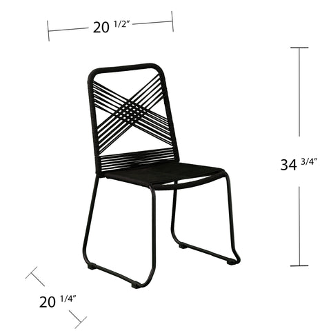 Image of Pair of stacking, all-weather patio chairs Image 8