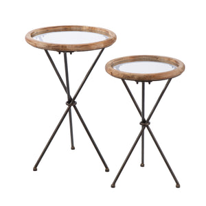 Pair of round accent tables Image 4