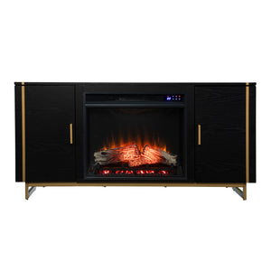 Low-profile media fireplace w/ storage Image 2