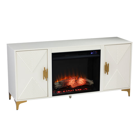 Image of Fireplace media console w/ storage Image 6