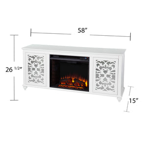 Low-profile media console w/ electric fireplace Image 7