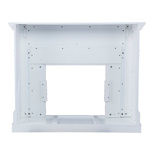 Classic electric fireplace w/ modern marble surround Image 6