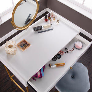 Modern dressing vanity w/ storage Image 3