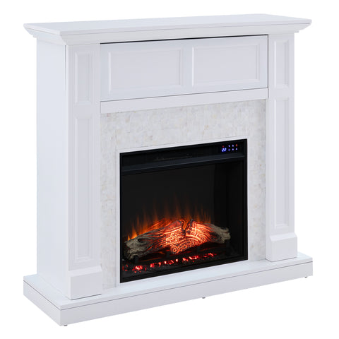 Image of Media fireplace w/ tile surround Image 5