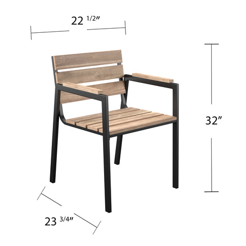 Image of Outdoor dining set with 4 chairs Image 9