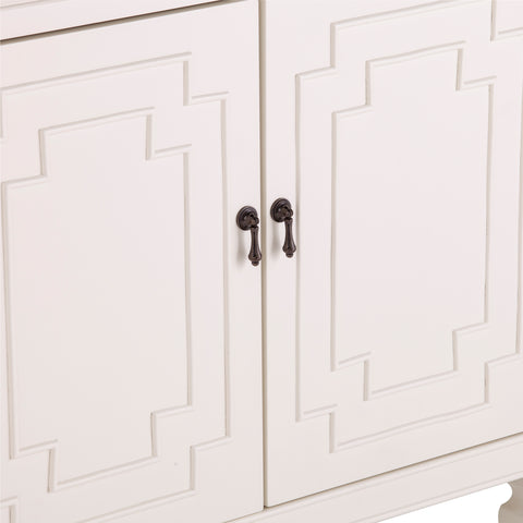 Image of Tropman Antique White Low-Profile Accent Cabinet