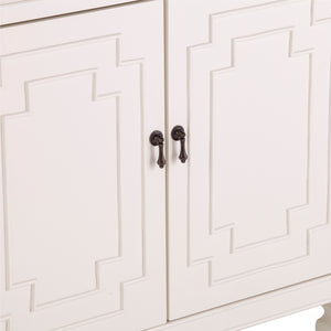 Tropman Antique White Low-Profile Accent Cabinet