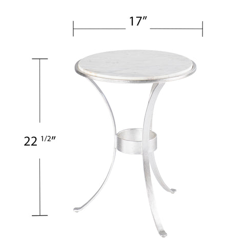 Image of Marble-top side table Image 7