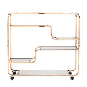 Maylynn Art Deco Mirrored Bar Cart