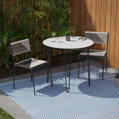 Image of Outdoor bistro table w/ matching chairs Image 1