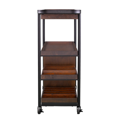 Image of Modern bar cart w/ wheels Image 6