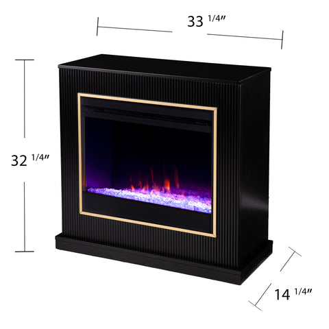 Image of Modern electric fireplace w/ color changing flames Image 7