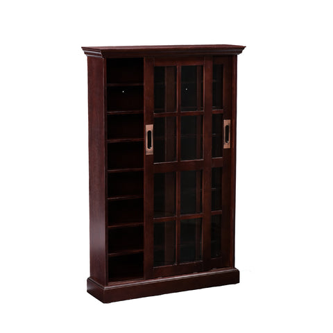 Image of Media Cabinet w/ Sliding Doors - Espresso