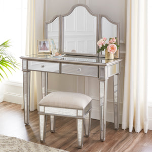 Glam vanity desk w/ matching mirror Image 1