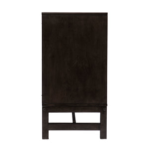 Fireplace media console w/ textured doors Image 5