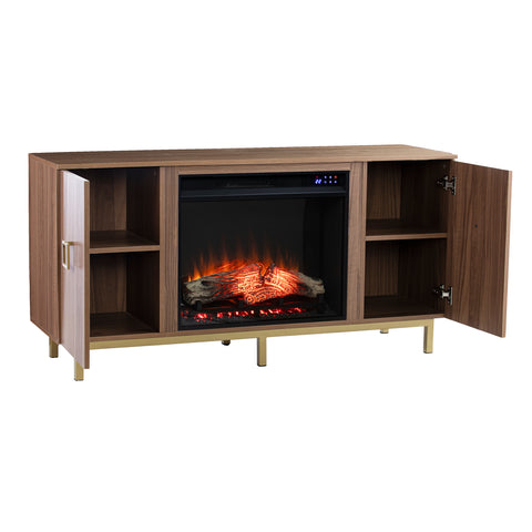 Image of Media cabinet w/ electric fireplace Image 8