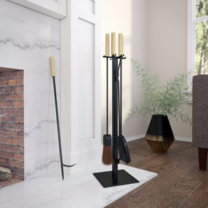 Contemporary fireplace tool set Image 1