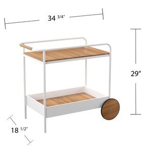 Modern indoor/outdoor beverage trolley w/ storage Image 7