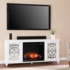 Low-profile media console w/ electric fireplace Image 1