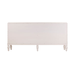 Tropman Antique White Low-Profile Accent Cabinet