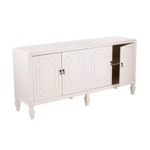 Image of Tropman Antique White Low-Profile Accent Cabinet