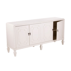 Tropman Antique White Low-Profile Accent Cabinet