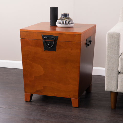 Image of Trunk style side table w/ storage Image 1