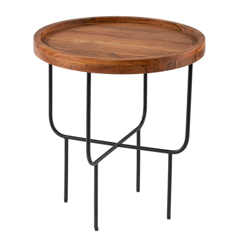 Image of Round side table w/ tray-top look Image 5