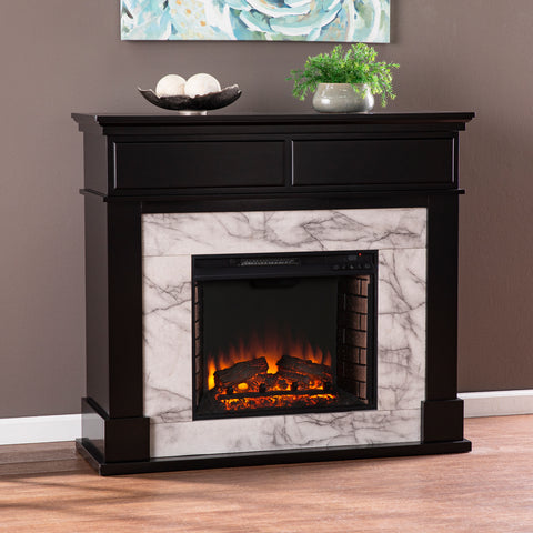 Image of Modern two-tone electric fireplace Image 1